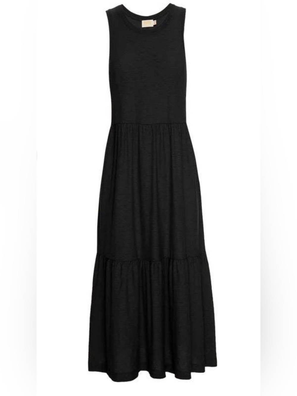 Nation LTD Black Sleeveless Tiered Maxi Dress